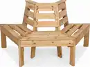 Bild 1 von 909 OUTDOOR Baumbank 180° 4-Eckig aus Tannenholz, ca. 74 x 167 x 75 cm