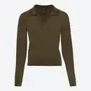 Bild 1 von Damen-Strickpullover mit Polo-Kragen