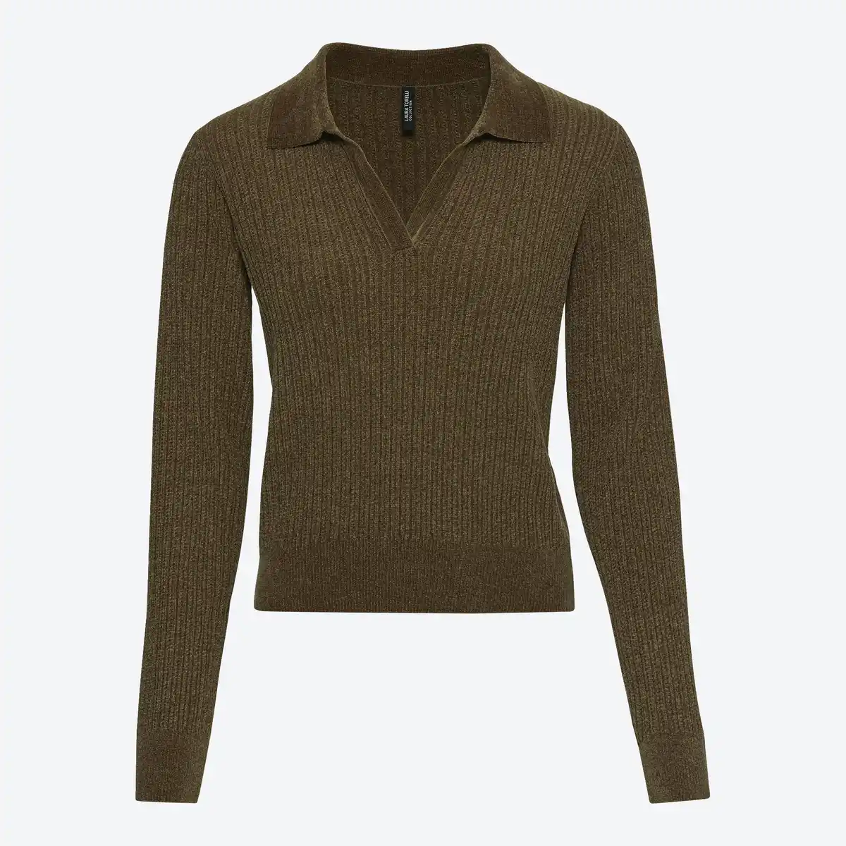 Bild 1 von Damen-Strickpullover mit Polo-Kragen
