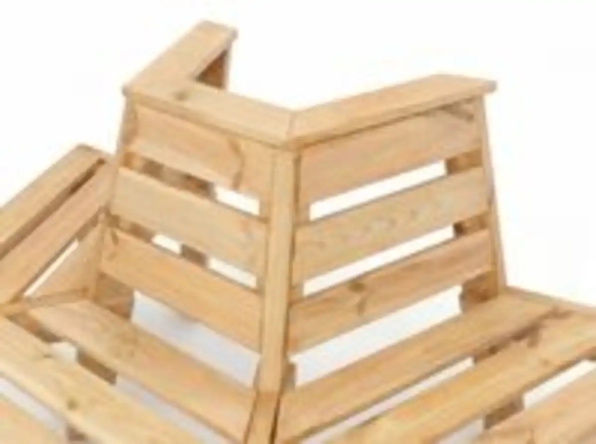 Bild 4 von 909 OUTDOOR Baumbank 180° 4-Eckig aus Tannenholz, ca. 74 x 167 x 75 cm
