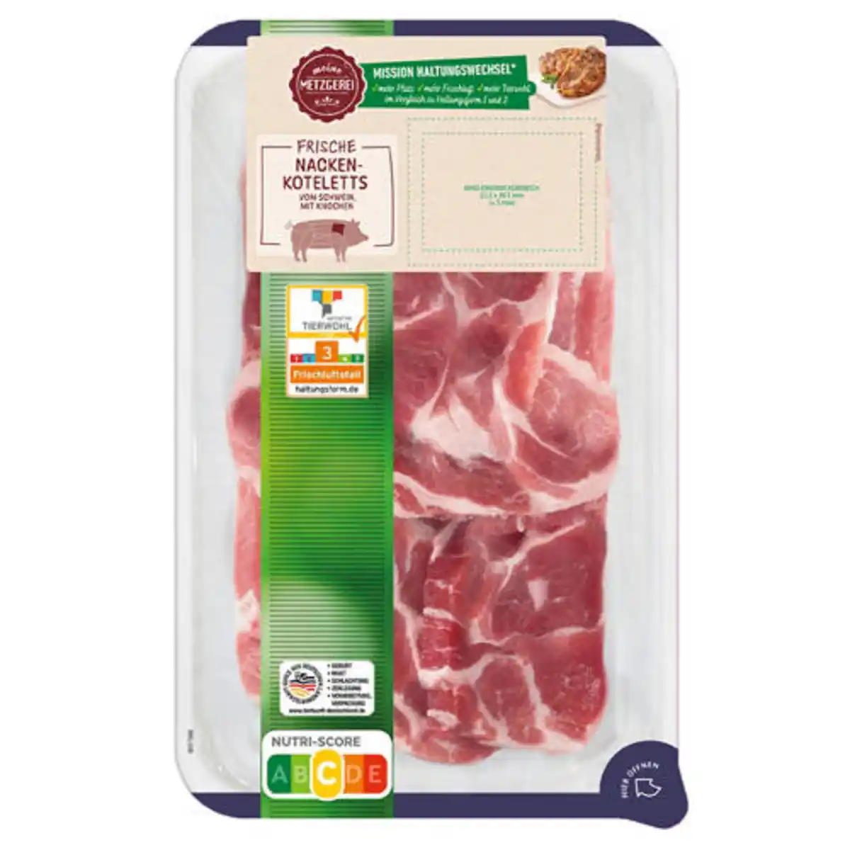 Bild 1 von MEINE METZGEREI Schweine-Koteletts 700 g, Nacken