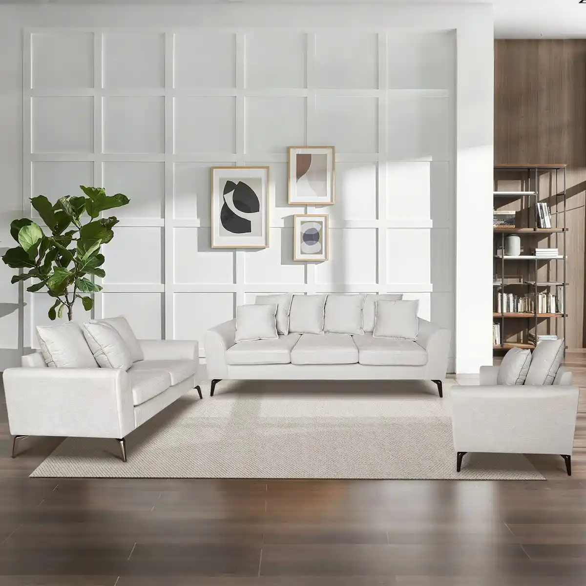 Bild 1 von Happy Home 3tlg. Sofa-Set mit Kissen - Beige
