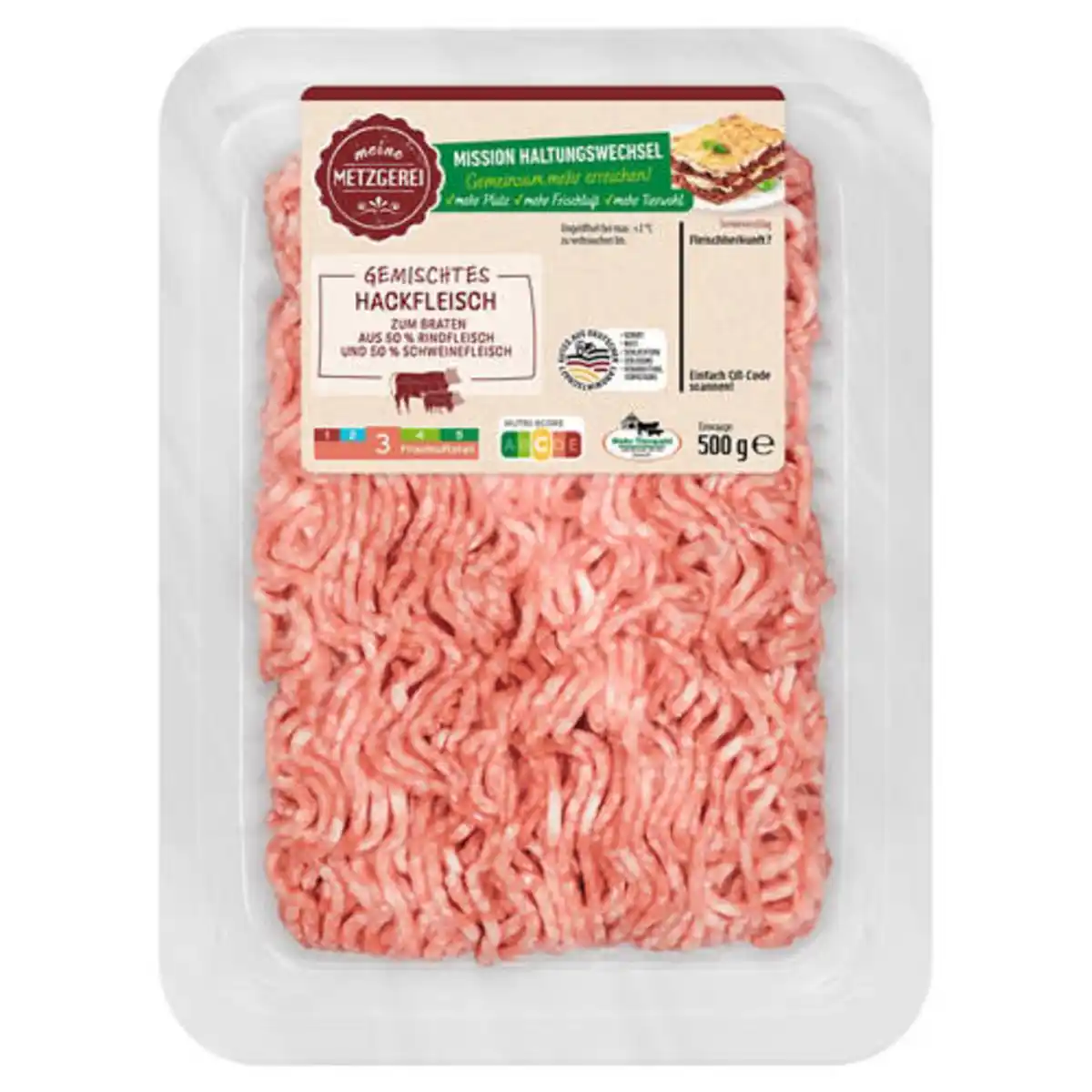 Bild 1 von MEINE METZGEREI Hackfleisch gemischt 500 g