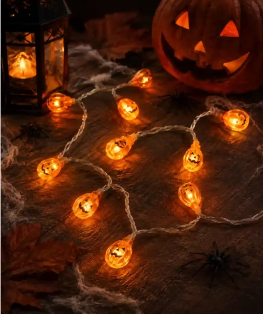 Bild 1 von Halloween LED-Lichterkette Kürbis