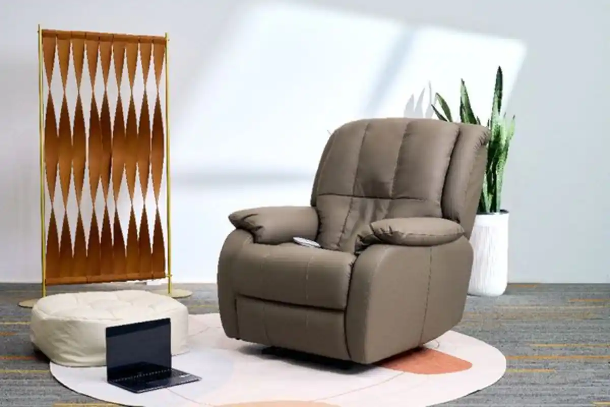 Bild 2 von Happy Home Elektrischer Massagesessel mit autom. Rücken- und Beinanhebung & 3D-Mechanismus braun