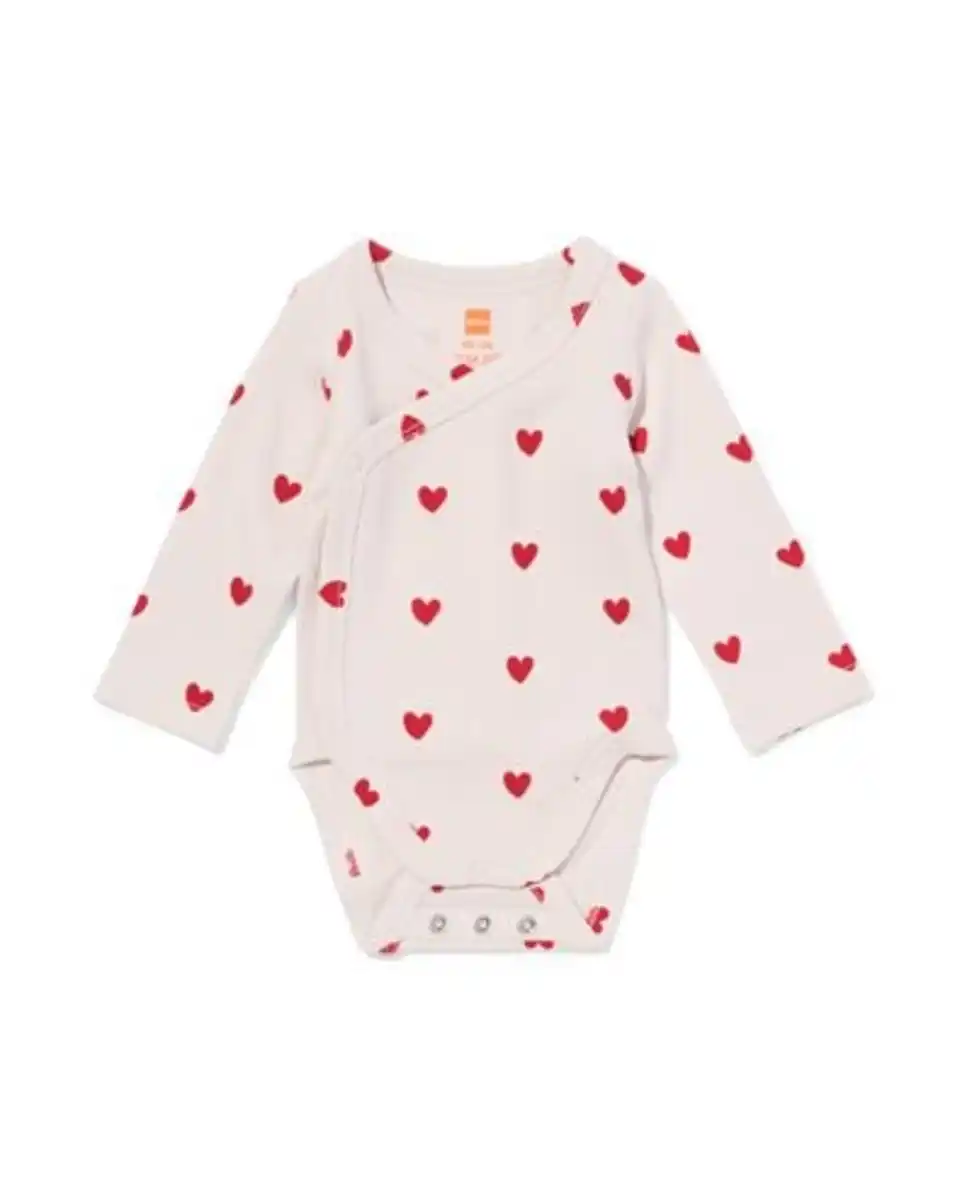 Bild 1 von Baby-Strampler zum Mitwachsen mit Rippenstruktur, Herzen lila