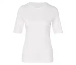 Basic Halbarmshirt, weiß