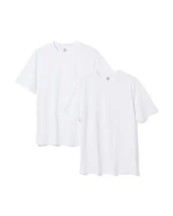 Bild 2 von 2er-Pack Herren-T-Shirts, Regular Fit, Rundhalsausschnitt weiß