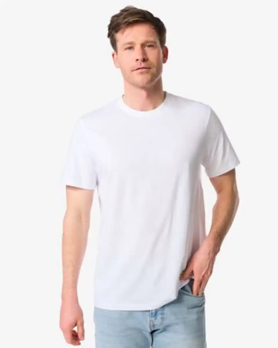 Bild 1 von 2er-Pack Herren-T-Shirts, Regular Fit, Rundhalsausschnitt weiß