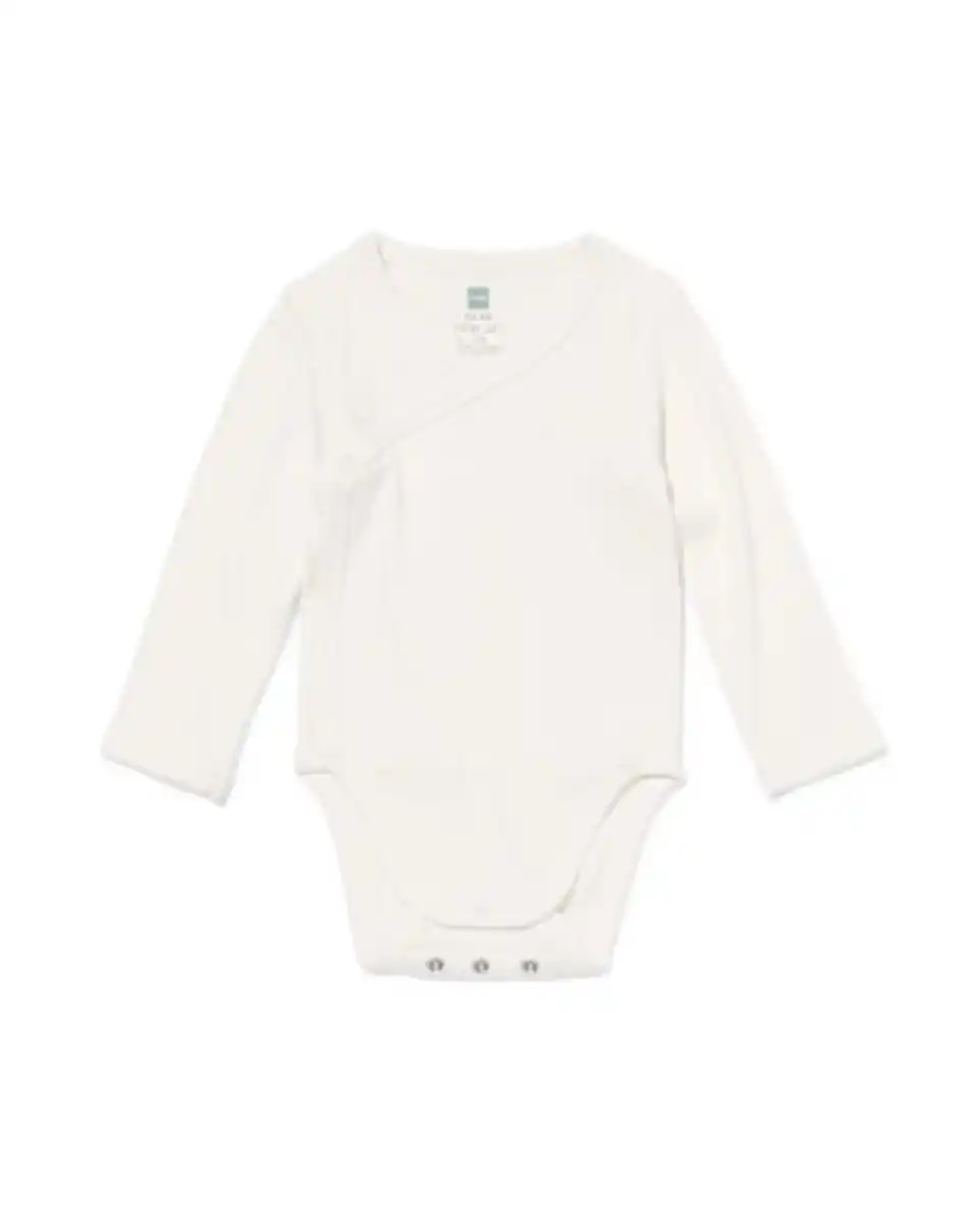 Bild 1 von Newborn-Wickelstrampler zum Mitwachsen, LENZING™ ECOVERO™, gerippt weiß