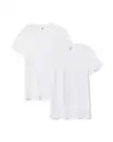 Bild 2 von Herren-T-Shirts, Slim Fit, V-Ausschnitt, extra lang – 2 Stück weiß
