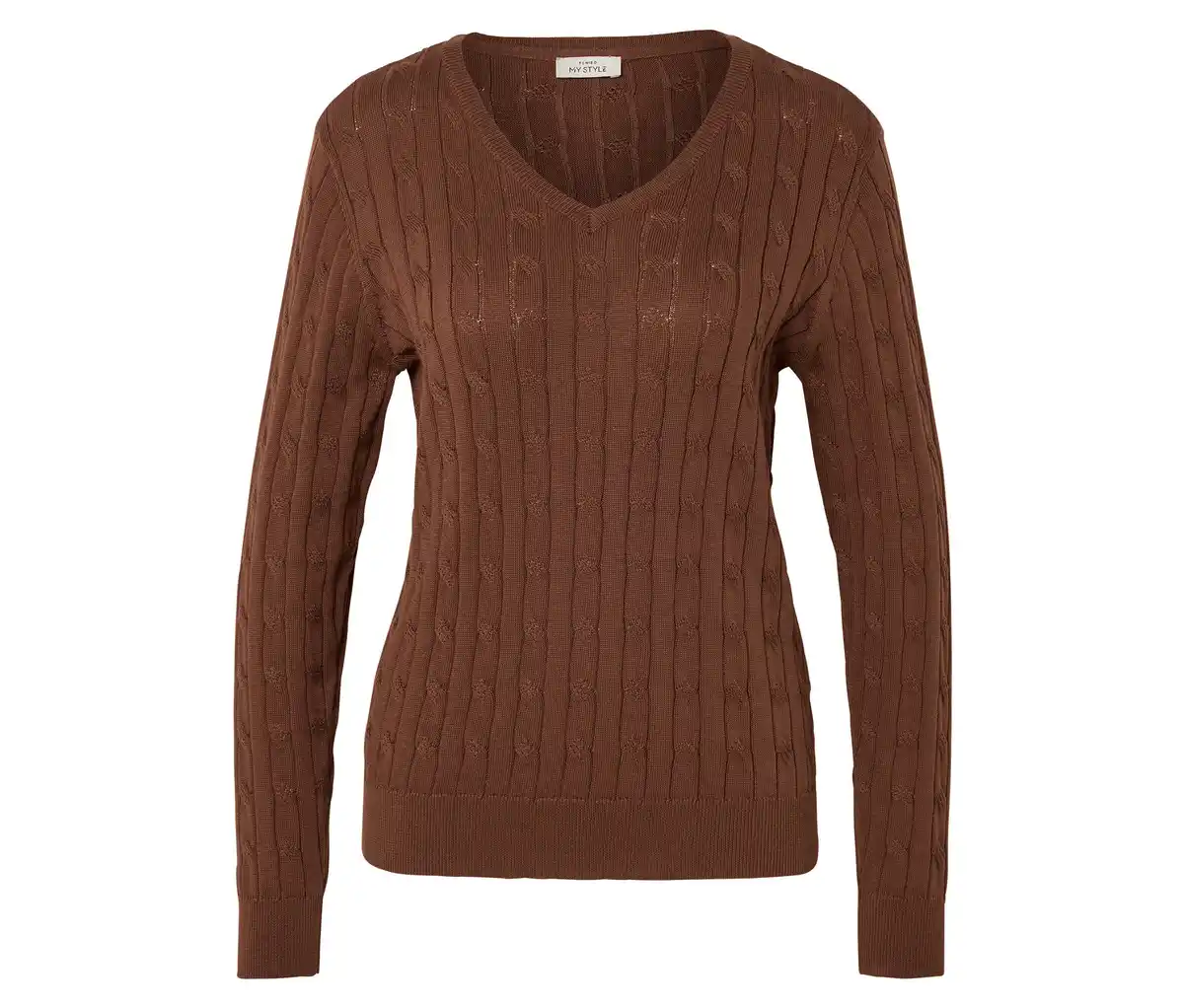 Bild 1 von Zopfstrickpullover, cognac