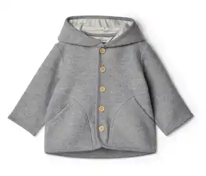 Kinder-Walkjacke mit Merinowolle, grau