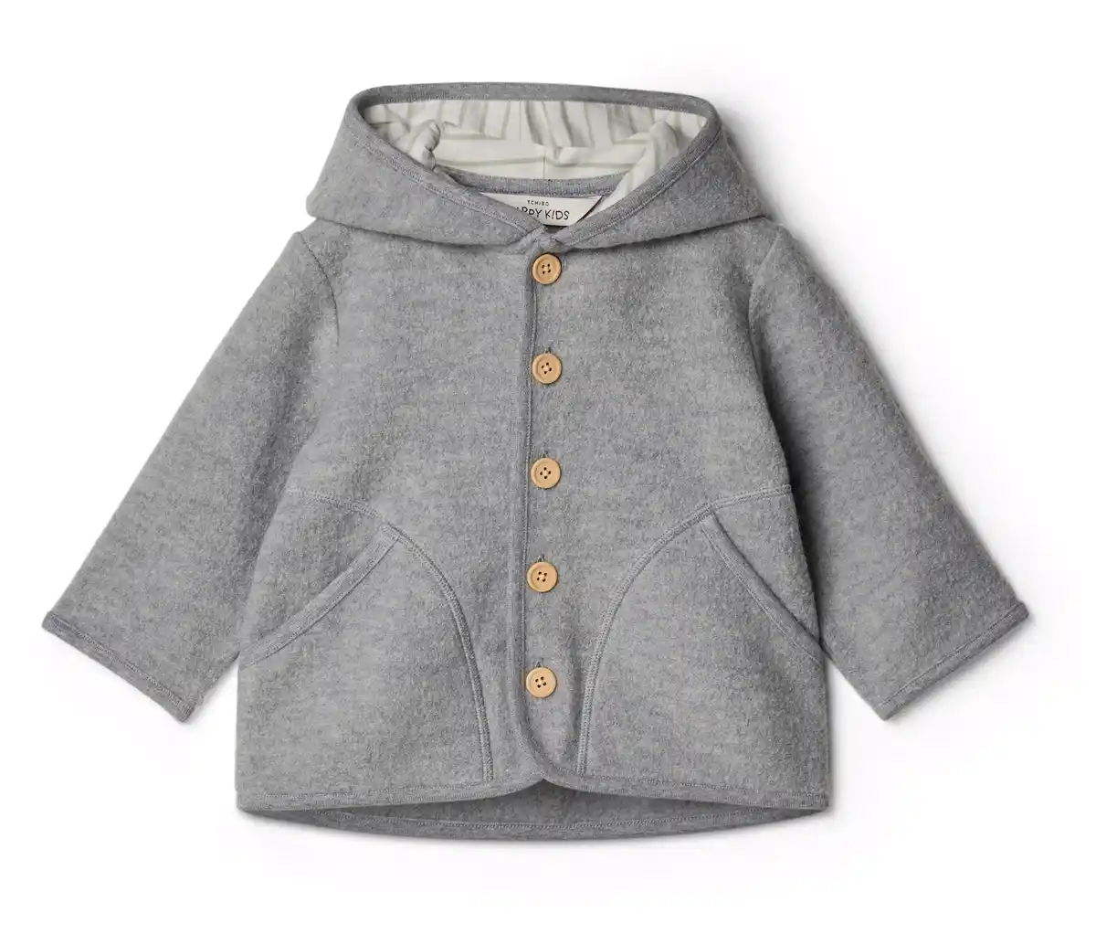 Bild 1 von Kinder-Walkjacke mit Merinowolle, grau