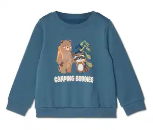 Kinder-Sweatshirt mit angerauter Innenseite, Waldtiere