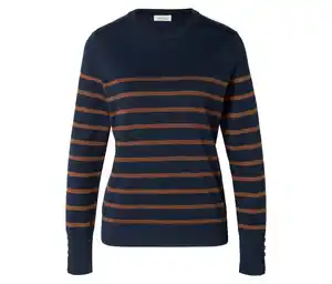 Feinstrickpullover, gestreift