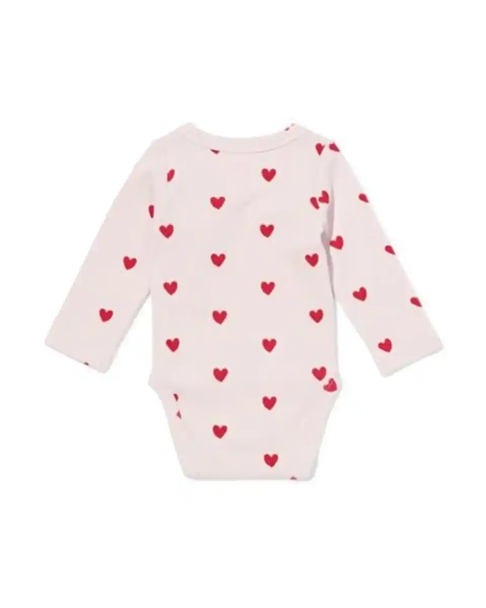 Bild 3 von Baby-Strampler zum Mitwachsen mit Rippenstruktur, Herzen lila