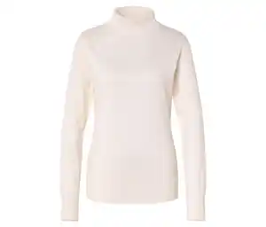 Feinstrick-Rollkragenpullover, creme