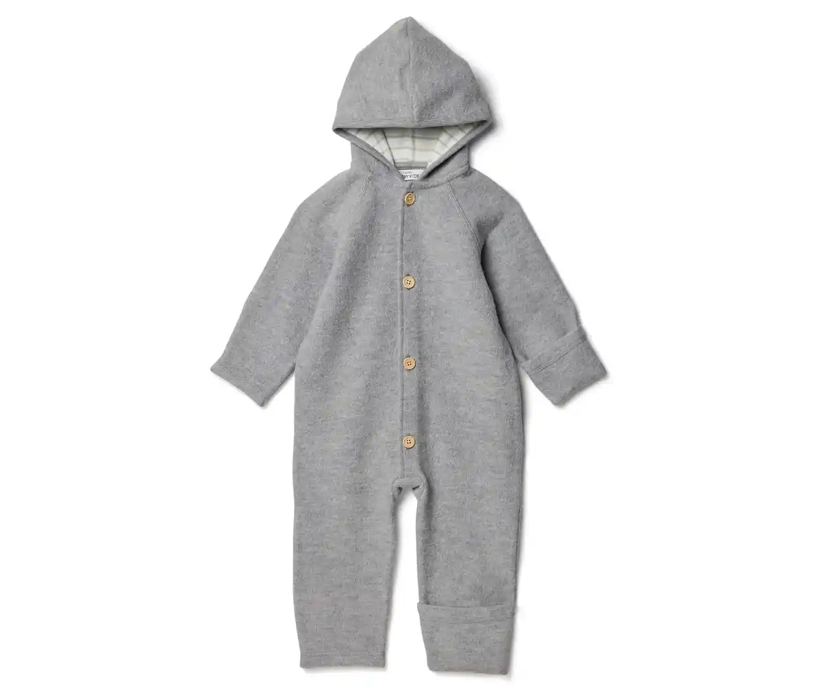Bild 1 von Baby-Walkoverall mit Merinowolle, grau