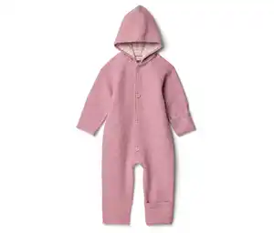 Baby-Walkoverall mit Merinowolle, rosa