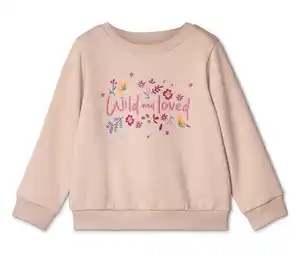Kinder-Sweatshirt mit angerauter Innenseite, Blumen