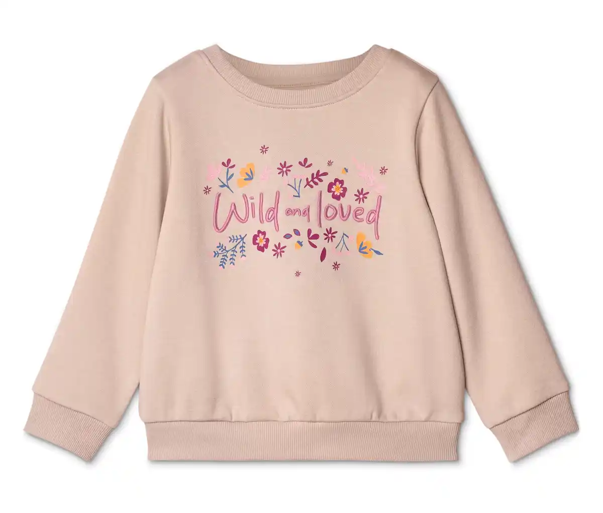 Bild 1 von Kinder-Sweatshirt mit angerauter Innenseite, Blumen