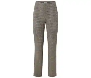 Stoffhose mit Hahnentritt-Jacquard