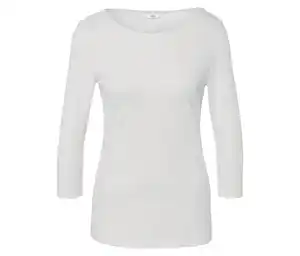 Shirt mit 3/4-Arm, weiß