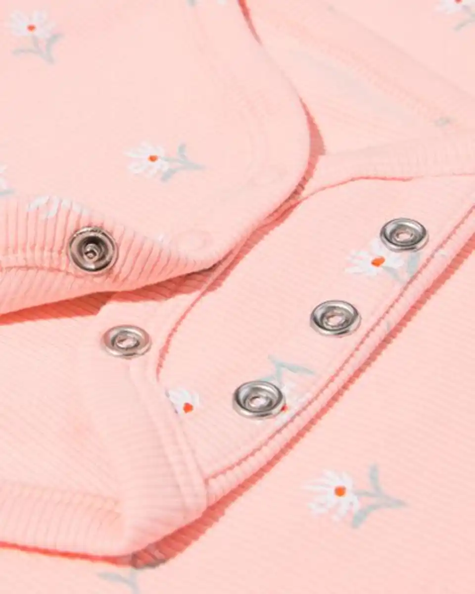 Bild 3 von Baby-Strampler, LENZING™ ECOVERO™, gerippt, Blumen hellrosa
