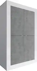 Home affaire Highboard Basic Höhe 162 cm, Breite 102 cm, Kommode 4 Türen, Hochkommode, Metallgriff, moderne Rahmenoptik, viel Stauraum, Farbauswahl