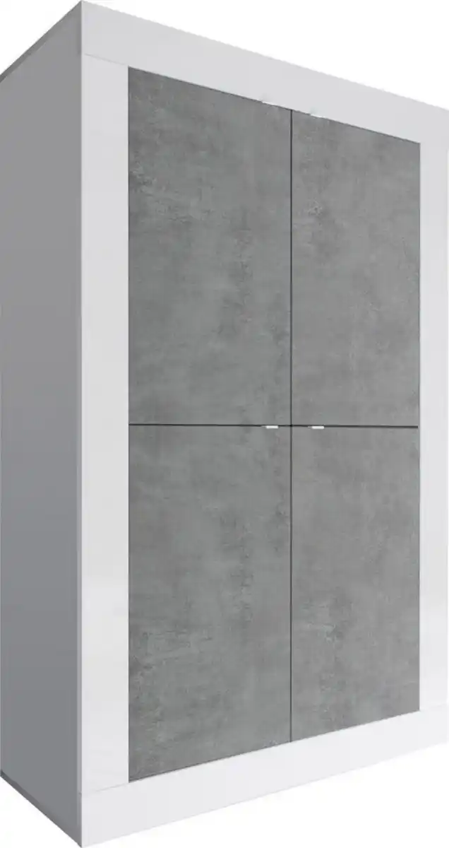 Bild 1 von Home affaire Highboard Basic Höhe 162 cm, Breite 102 cm, Kommode 4 Türen, Hochkommode, Metallgriff, moderne Rahmenoptik, viel Stauraum, Farbauswahl
