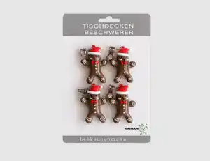 Tischtuchbeschwerer Lebkuchenmann Braun