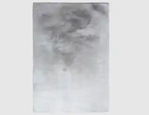 Kunstfellteppich Mia Silber, Schwarz