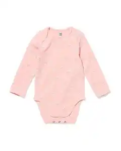Baby-Strampler, LENZING™ ECOVERO™, gerippt, Blumen hellrosa