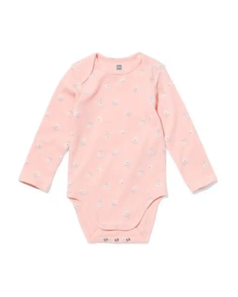 Bild 1 von Baby-Strampler, LENZING™ ECOVERO™, gerippt, Blumen hellrosa
