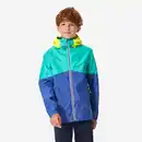 Bild 1 von DECATHLON Regenjacke Segeln Kinder wasserdicht winddicht 100 blau/gelb