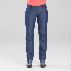 FORCLAZ Zip-Off Hose Damen Wandern - Travel100 Jeans blau