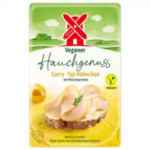 Rügenwalder Mühle Hauchschnitt Curry Typ Hähnchen vegan 70g