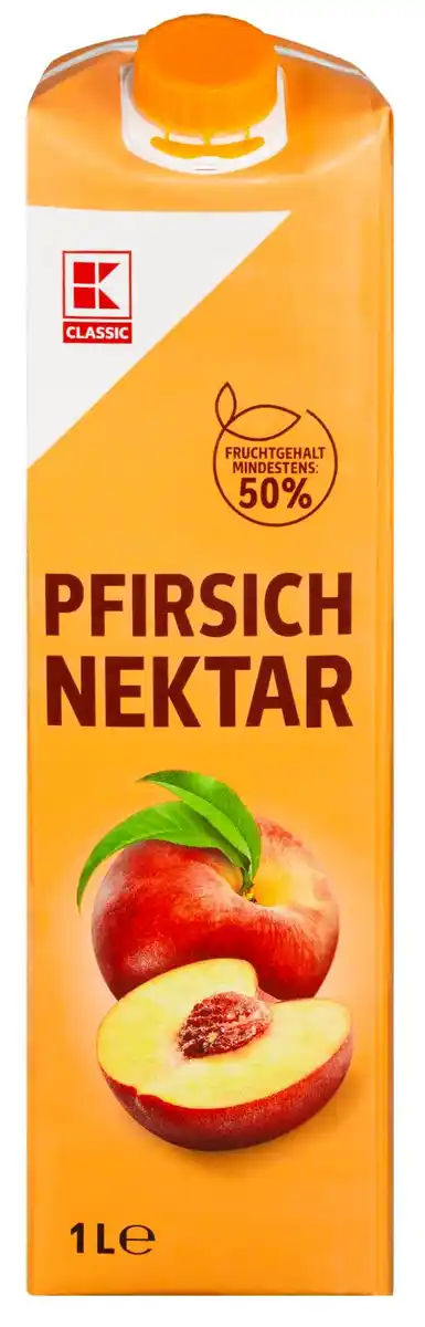 Bild 1 von K-CLASSIC Pfirsichnektar, 1-l-Packg.
