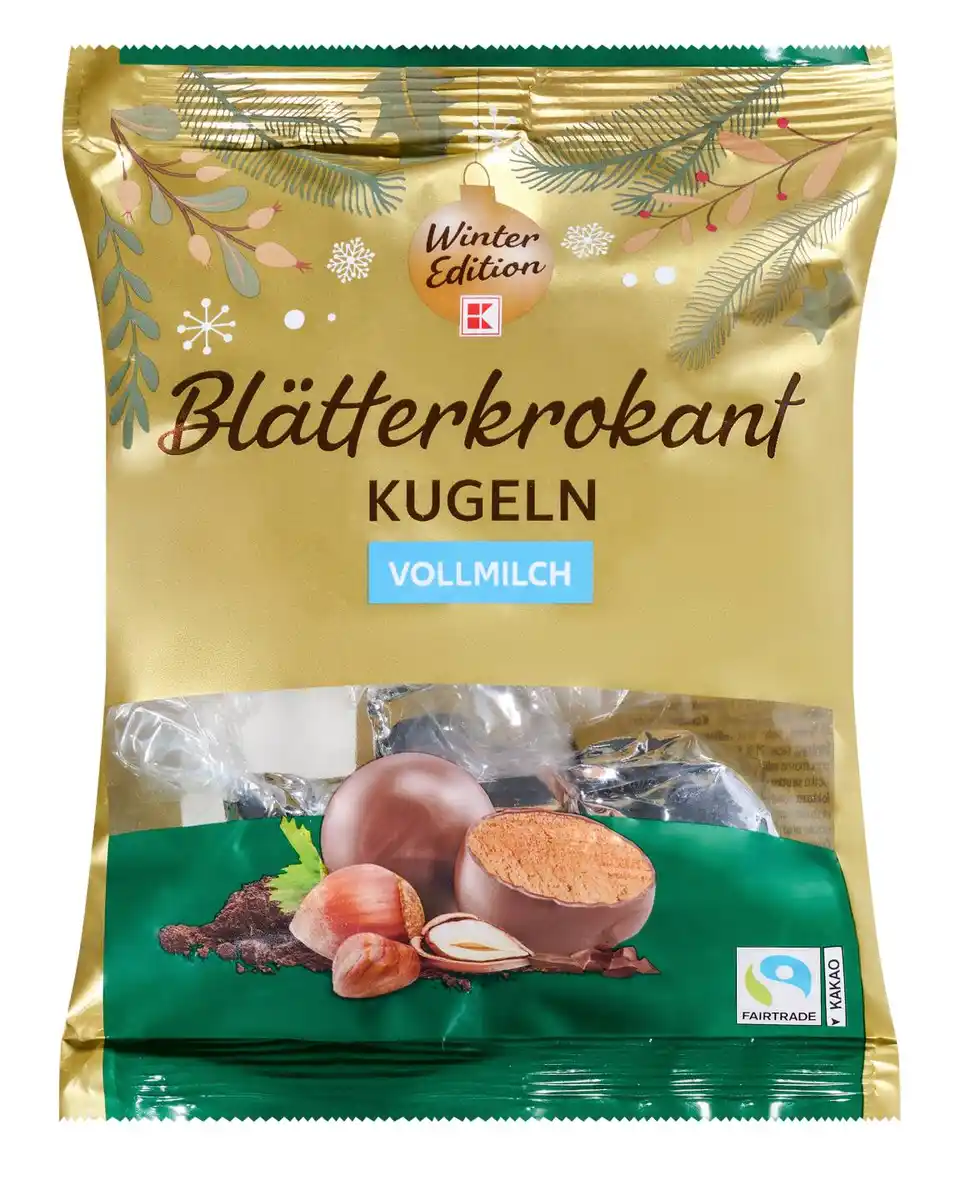 Bild 1 von K-WINTER EDITION Blätterkrokant-Kugeln, 150-g-Packg.