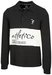 CARLO COLUCCI Herren-Langarm-Poloshirt