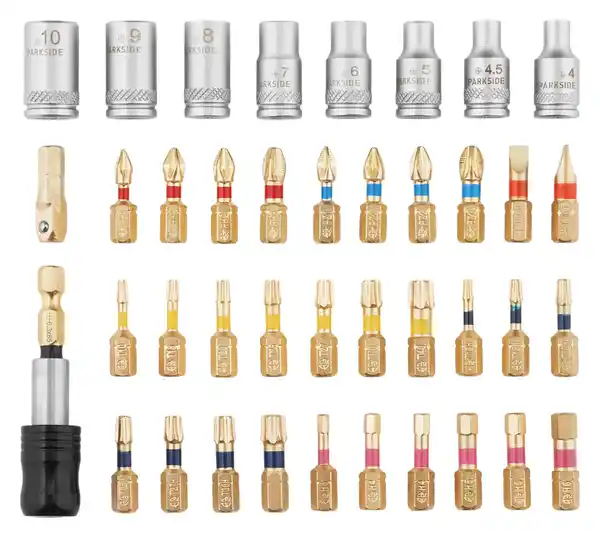 Bild 3 von PARKSIDE PERFORMANCE® Bit- und Steckschlüssel-Set Torsion »PBSP 2 D4«, 40-teilig
