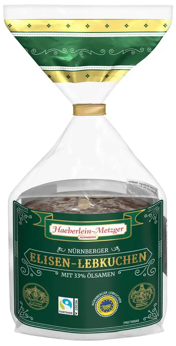 Bild 1 von HAEBERLEIN-METZGER Nürnberger Elisenlebkuchen, 300-g-Packg.