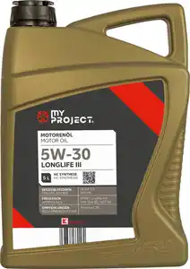 MY PROJECT® Leichtlauf-Motorenöl 5W-30 »Longlife III«, 5-l-Kanister