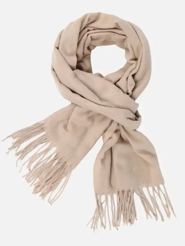 Bild 2 von Damen Schal mit Fransen Beige