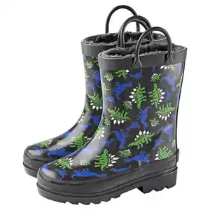 LILY & DAN Kinder Regenstiefel, Dinosaurier, 25