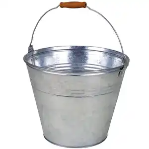 Zinkeimer Holzgriff