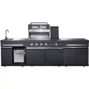 Outdoorküche "King Range", schwarz
