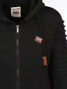 Bild 3 von Herren Bikersweatjacke mit Kapuze Schwarz