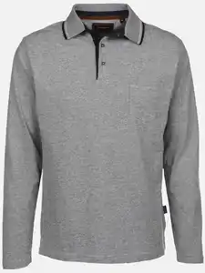 Herren Poloshirt mit langem Arm Blau